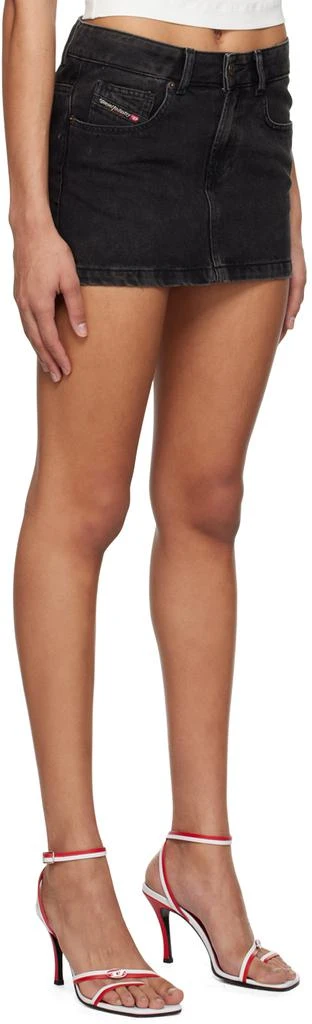Diesel Black De-Ron Denim Miniskirt 2