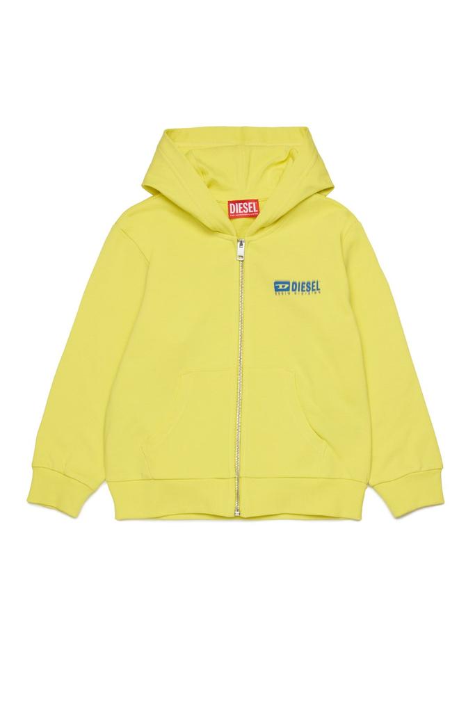 Diesel Kids Logo Printed Zipped Hoodie – On Sale Now with Up