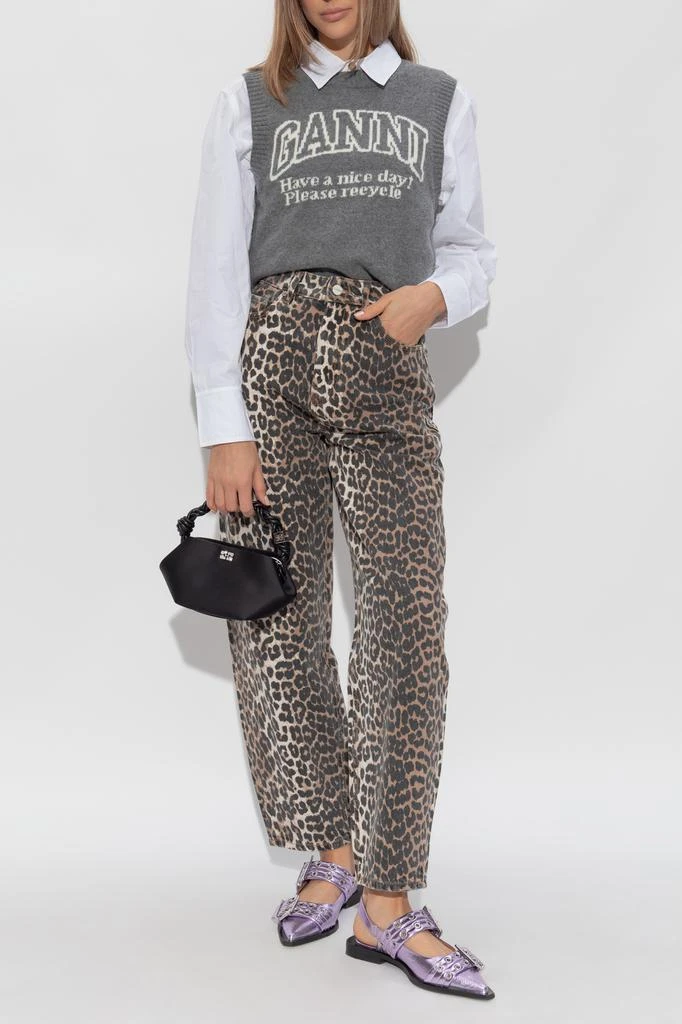 Ganni Animal Print Trousers 2