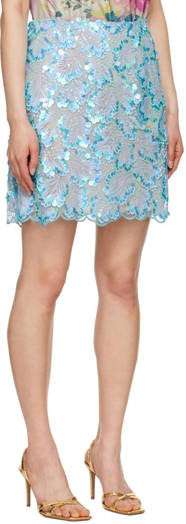 Anna Sui Blue Sequinned Miniskirt 2