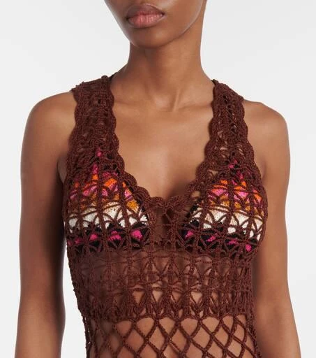 ANNA KOSTUROVA Fringed cotton minidress 4