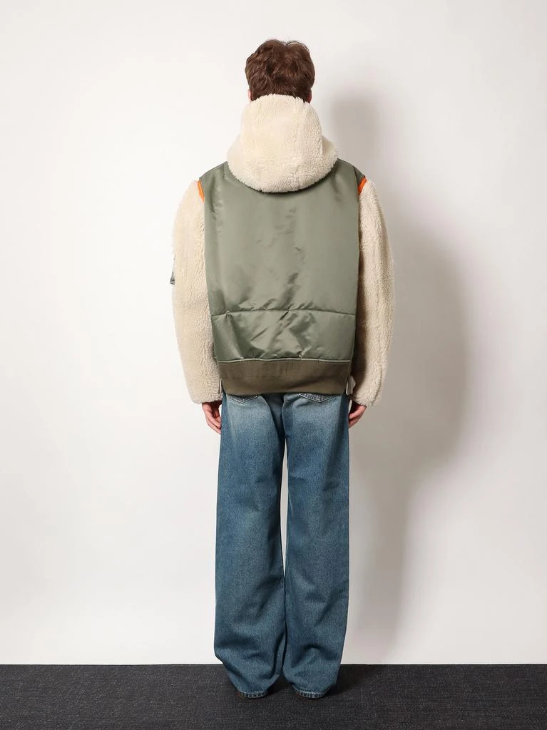 Sacai Nylon jacket with eco shearling inserts 3