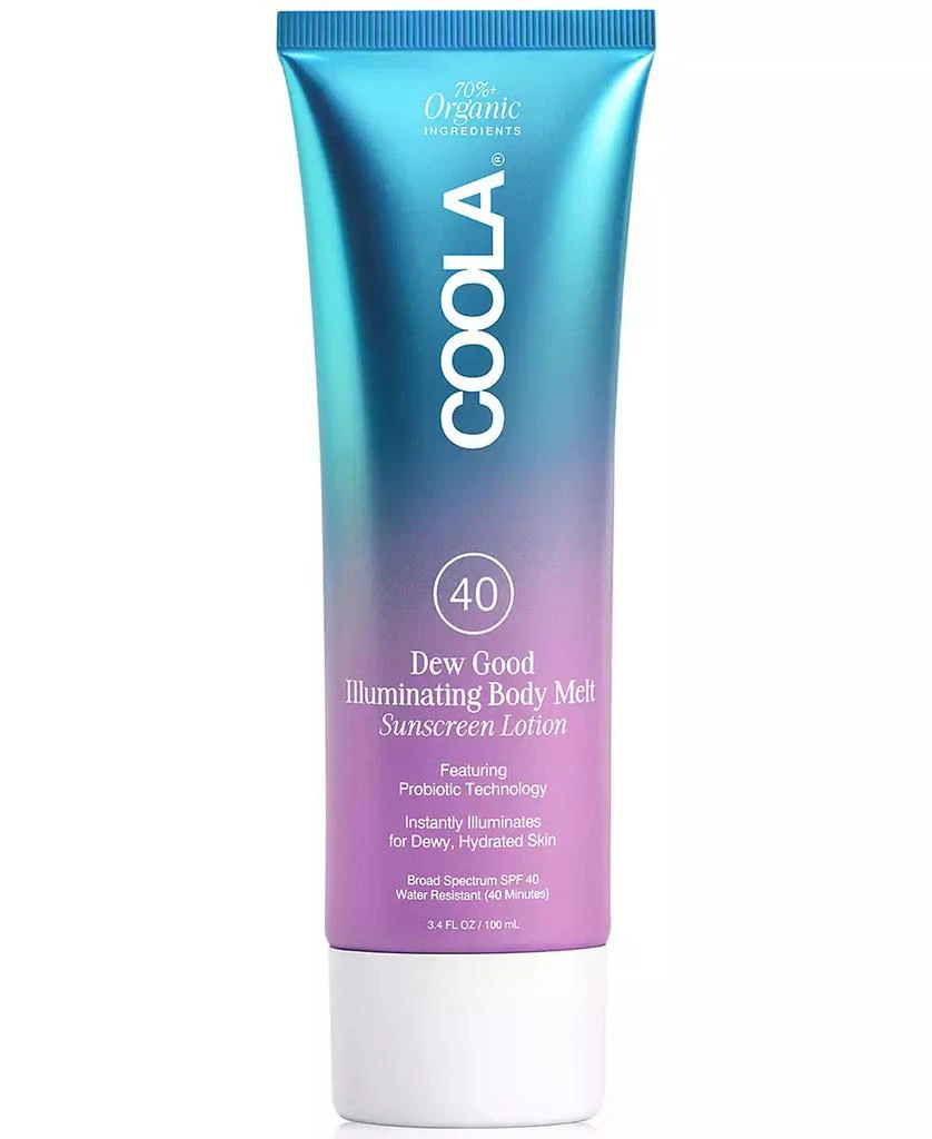 Coola Dew Good Illuminating Body Melt Sunscreen Lotion SPF 40, 3.4 oz. 1