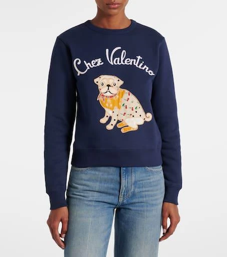 Valentino Embroidered cotton jersey sweatshirt 6