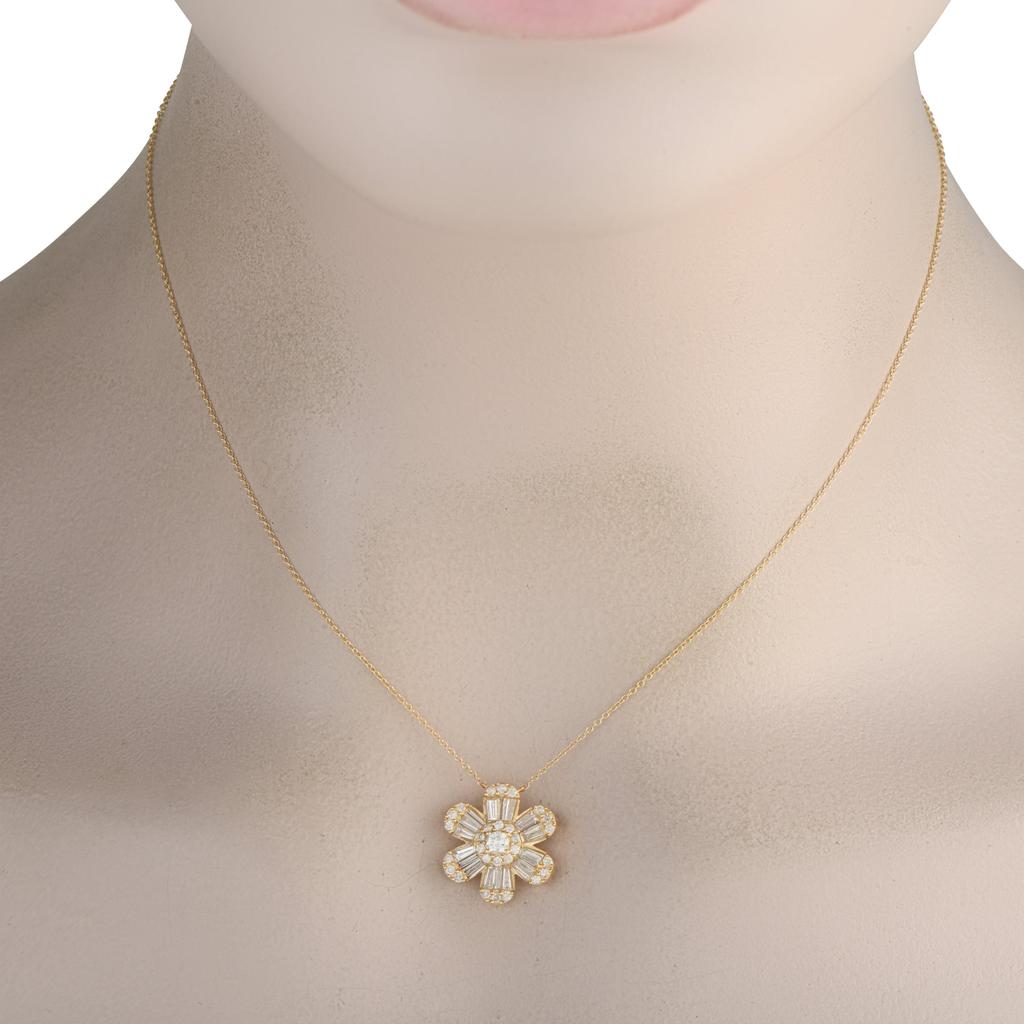 LB Exclusive 14K Yellow Gold 1.25ct Diamond Pendant Necklace PN14994-Y