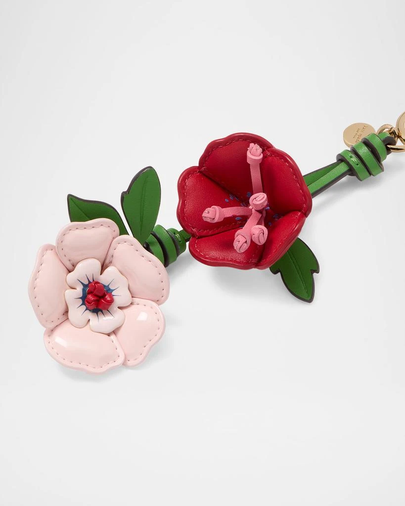 Kate Spade in the garden flower leather keychain 2