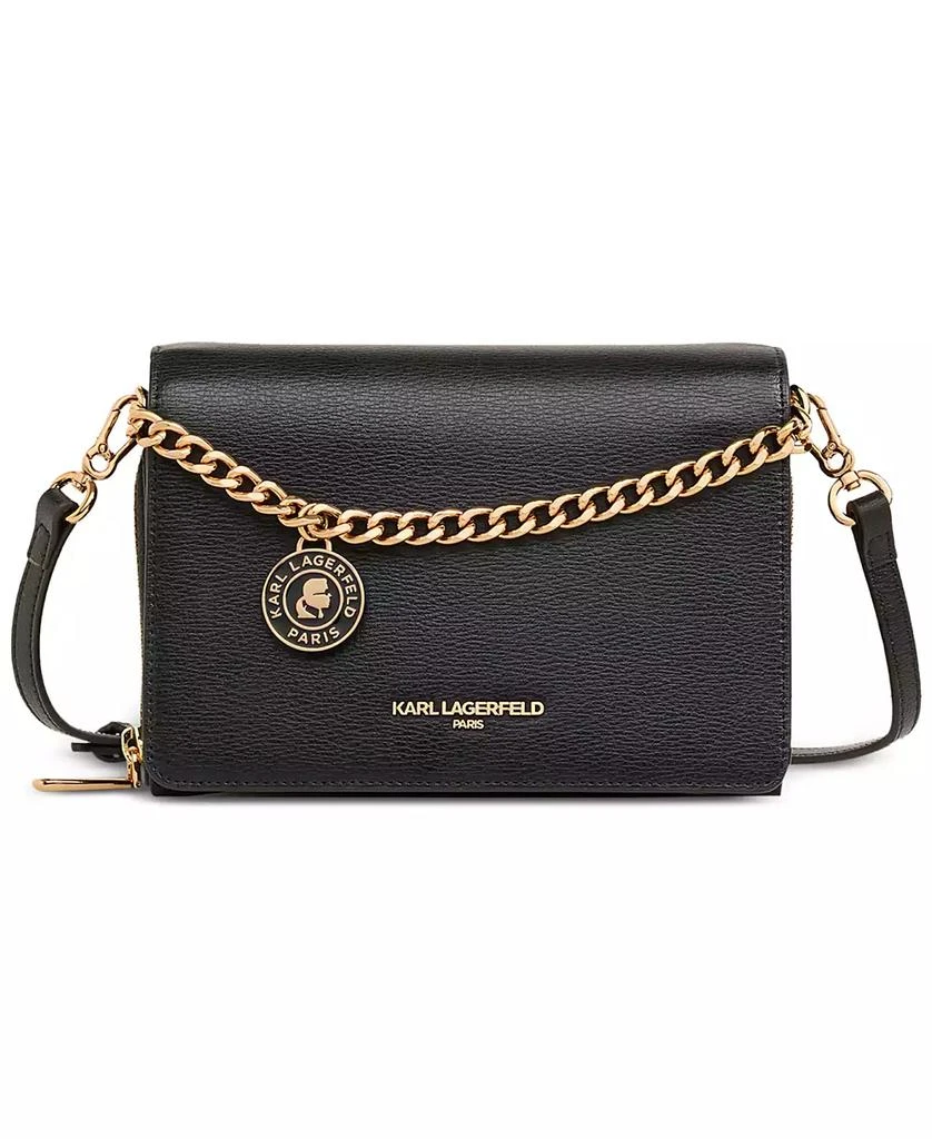 Karl Lagerfeld Paris Lourdes Small Leather Crossbody 1
