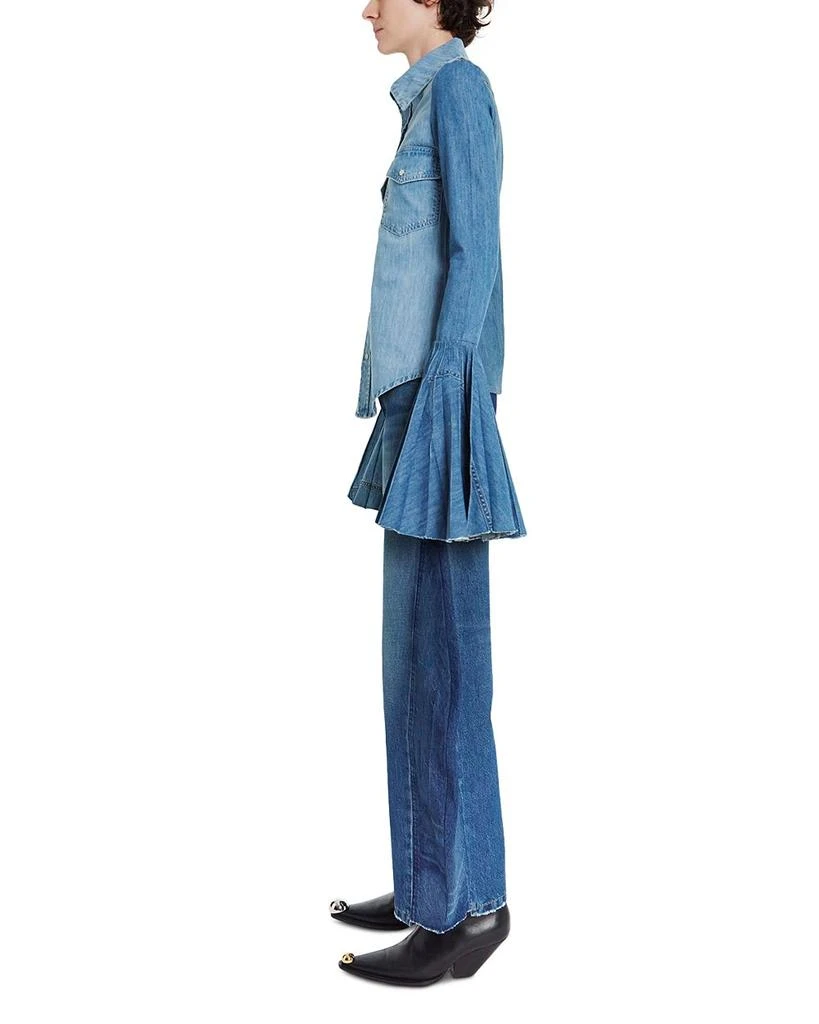 A.W.A.K.E. Mode Bell Sleeve Denim Shirt 5