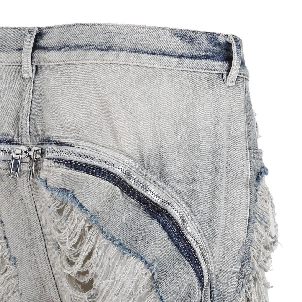 Rick Owens Rick Owens Distressed Zip Detailed Jeans 4