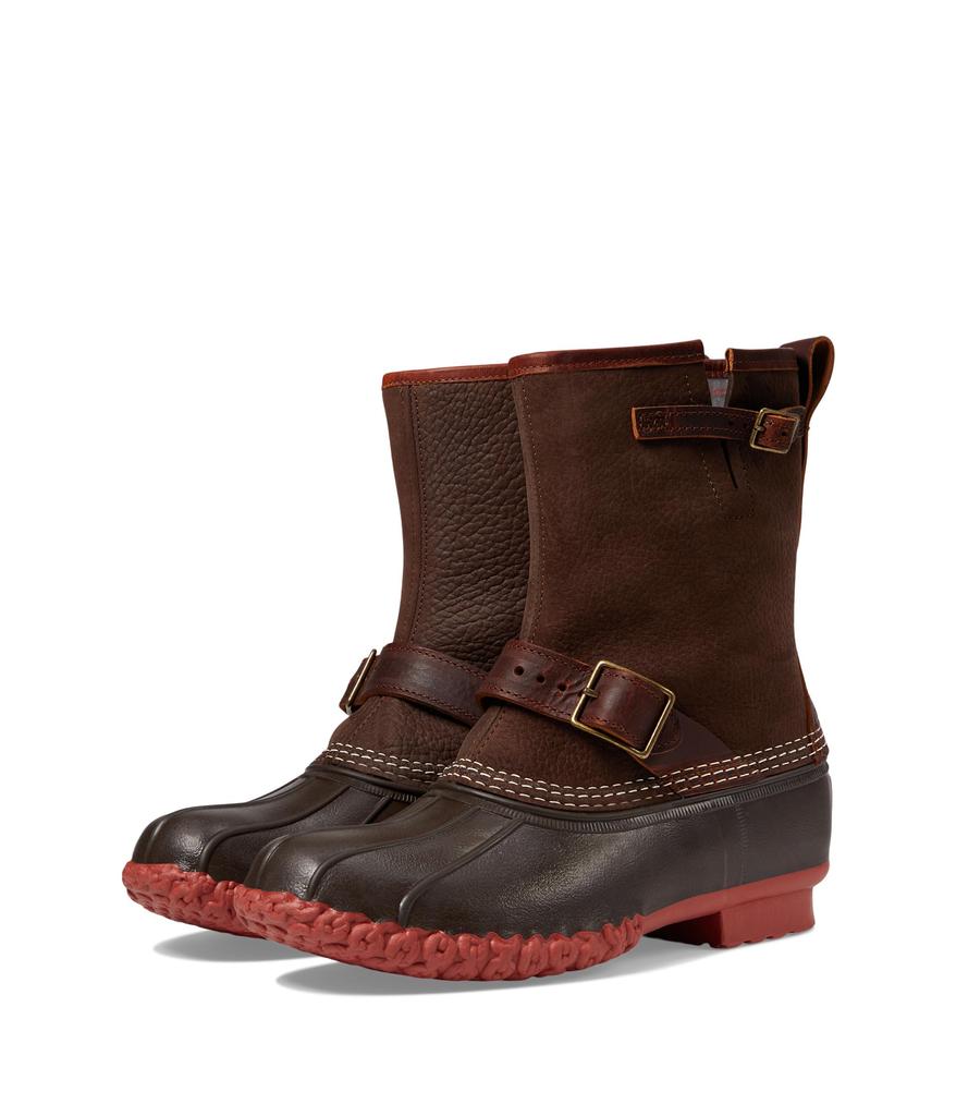 L.L.BEAN Bean Boot 10" Engineer Buckle Flannel Lined
