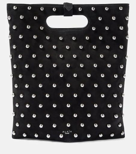 Alaïa Folded embellished suede tote bag 1