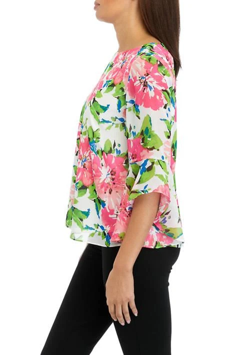 Kasper Petite Ruffle Sleeve Blouse 3