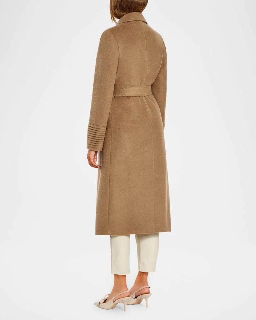 Sentaler Long Notched-Collar Wrap Coat 3
