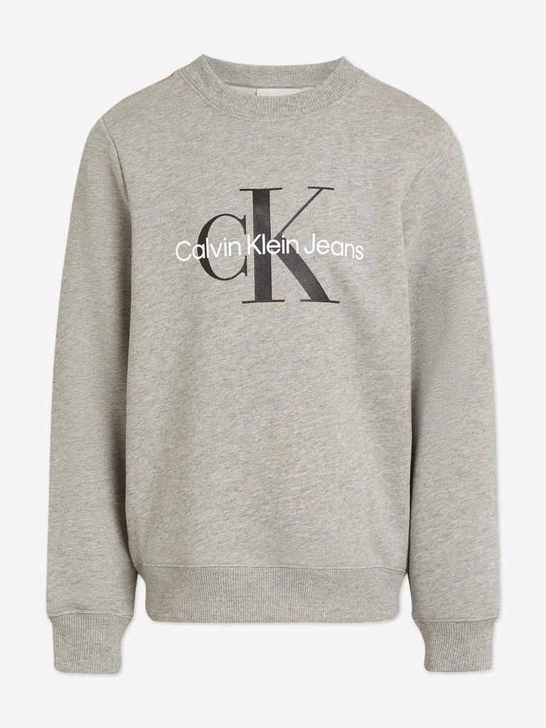 Calvin Klein Kids CK Monogram Sweatshirt in Grey 1