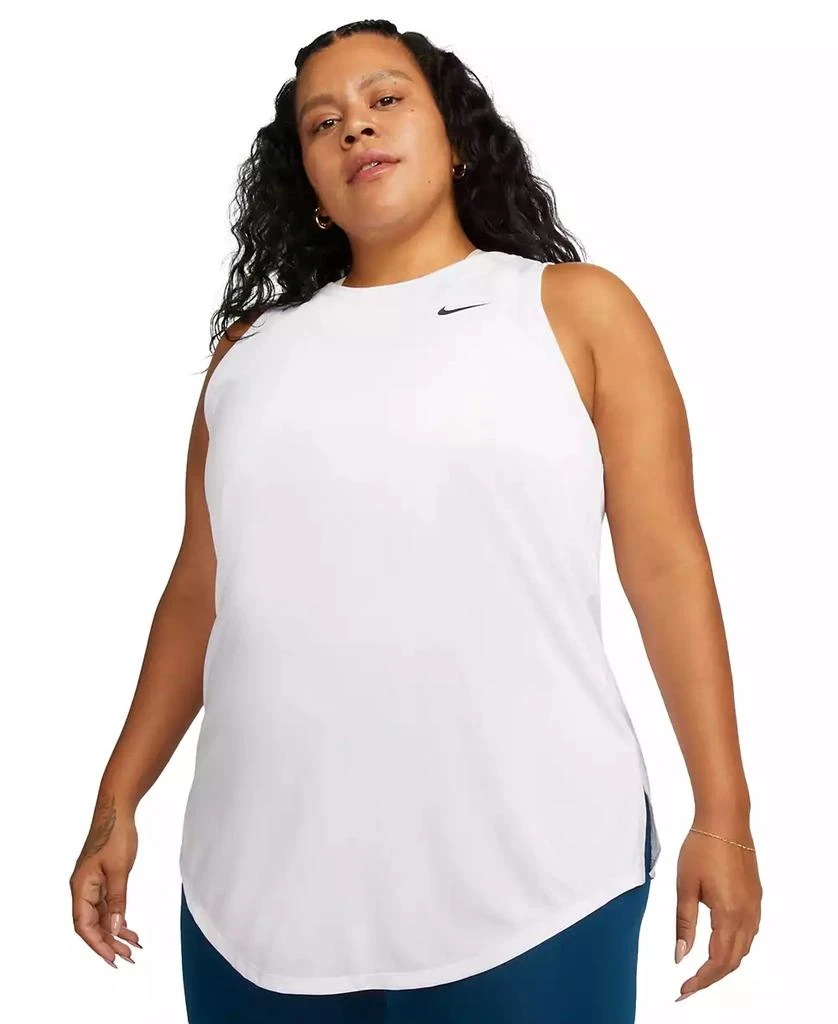 NIKE Dri-FIT Plus Size Racerback Curved-Hem Tank Top 1
