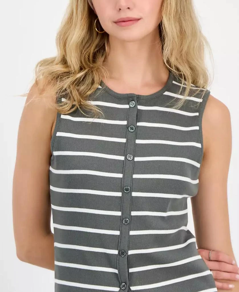 Madden Girl Juniors' Faux Button-Front Tank 3