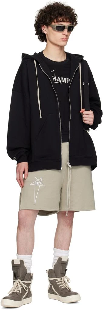 Rick Owens Black Champion Edition Jumbo Jason
s Hoodie 5