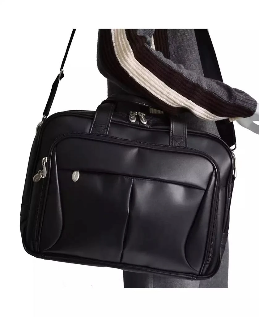 McKlein Pearson Expandable Double Compartment Laptop Briefcase 9