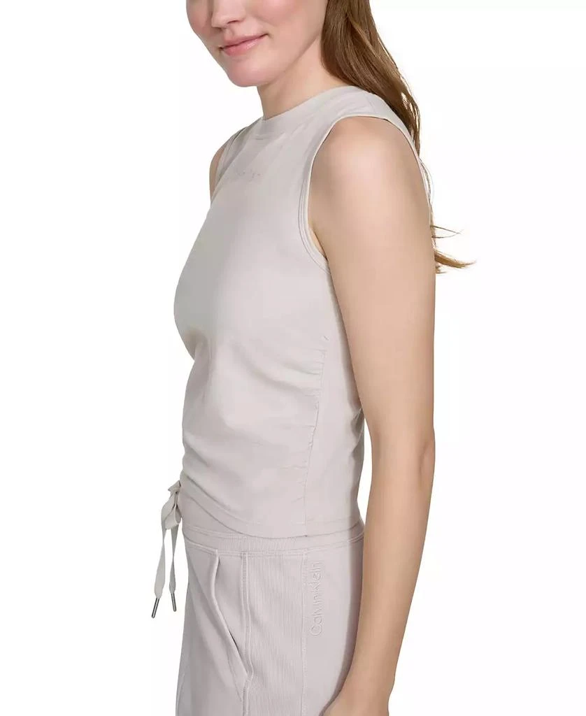 Calvin Klein Women's Ruched Crewneck Logo Tank Top 7