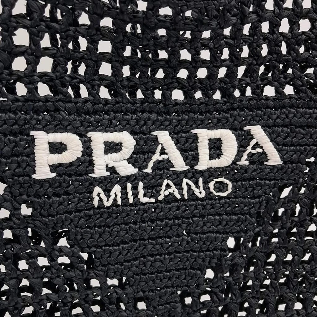 Prada Prada Black Raffia Shoulder Bag 3