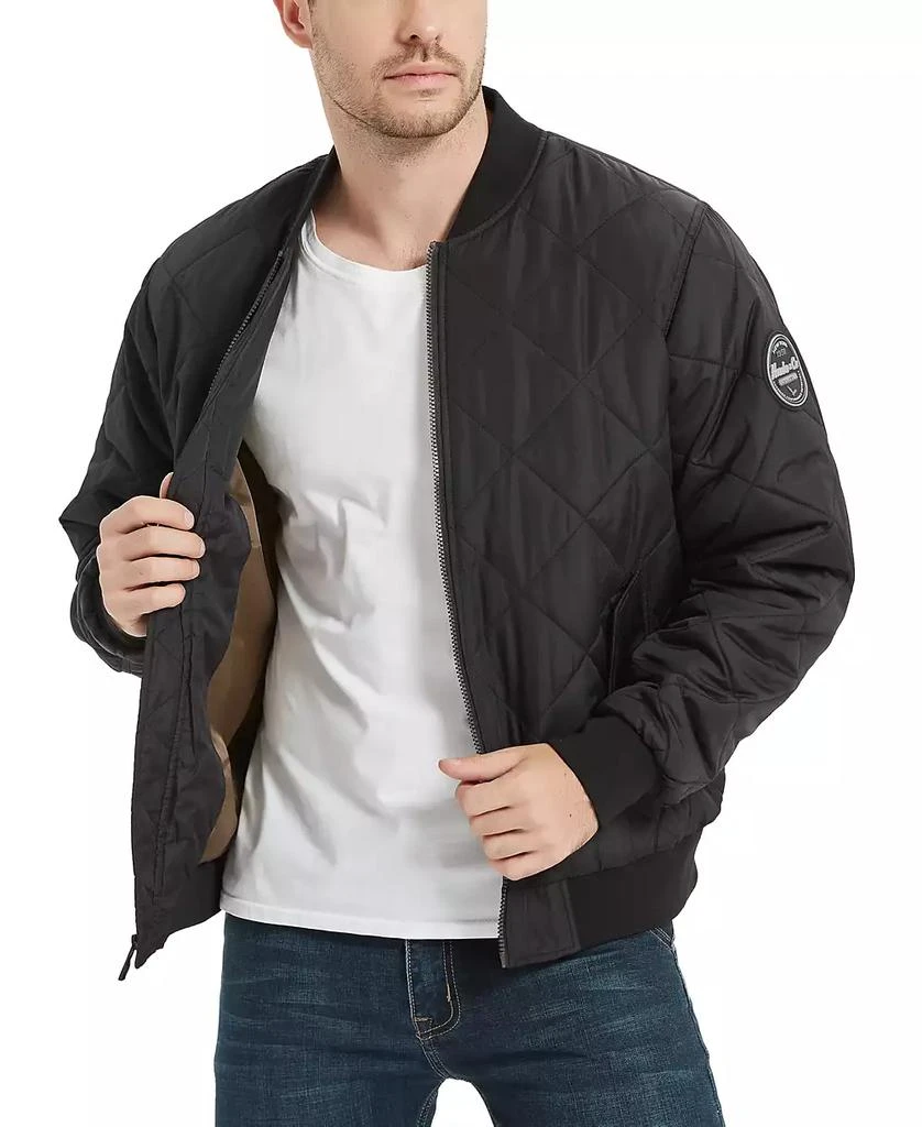 HAWKE & CO Men's Diamond Quilted Bomber Jacket 1