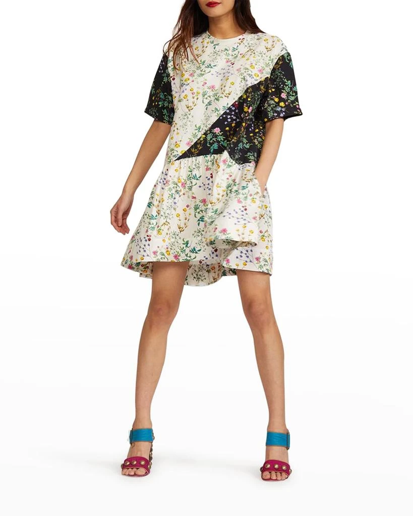 Cynthia Rowley Demi Patchwork Tee Dress 1