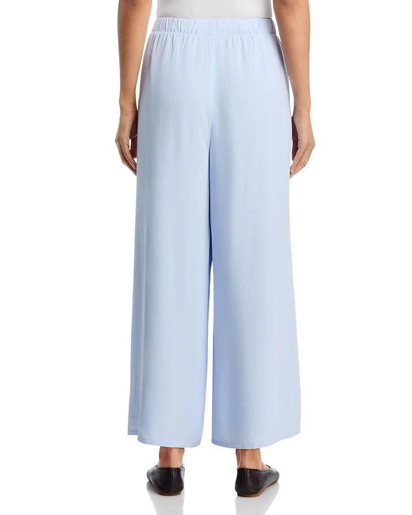 Eileen Fisher Silk Georgette Crepe Wide Leg Pants 3
