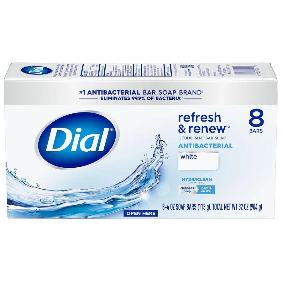 Dial Antibacterial Deodorant Bar Soap White 2