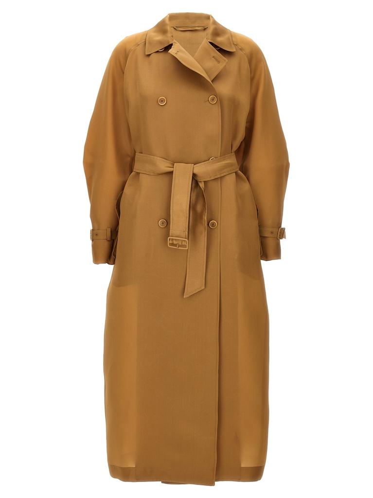 【送料&関税込】Max Mara Studio Farnese Trench Coat In Suede 6471015106001-a-