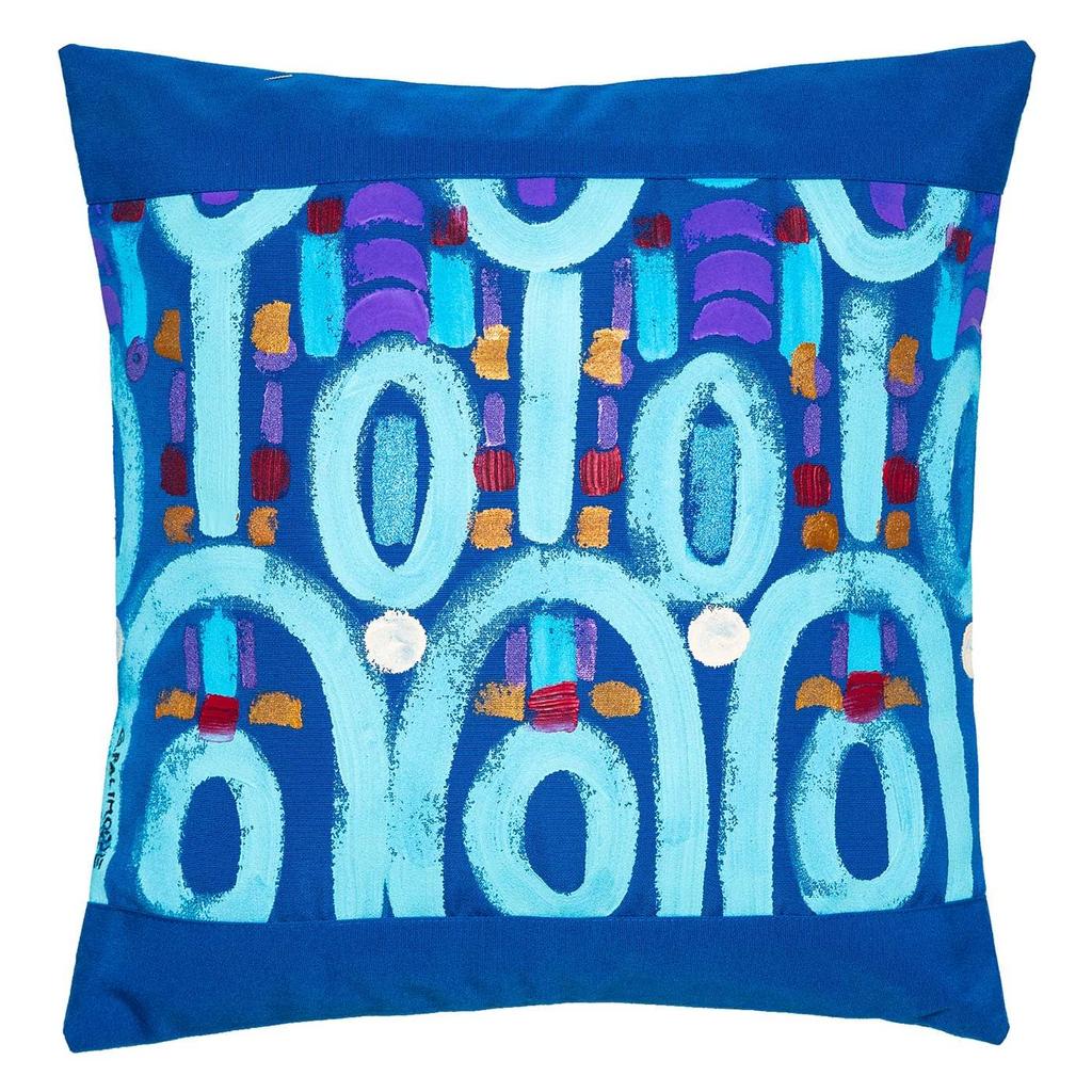 Le Botteghe Su Gologone Acrylic Hand Painted Outdoor Cushion 40x40 cm