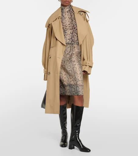 Max Mara Desio snake-effect organza midi skirt 2