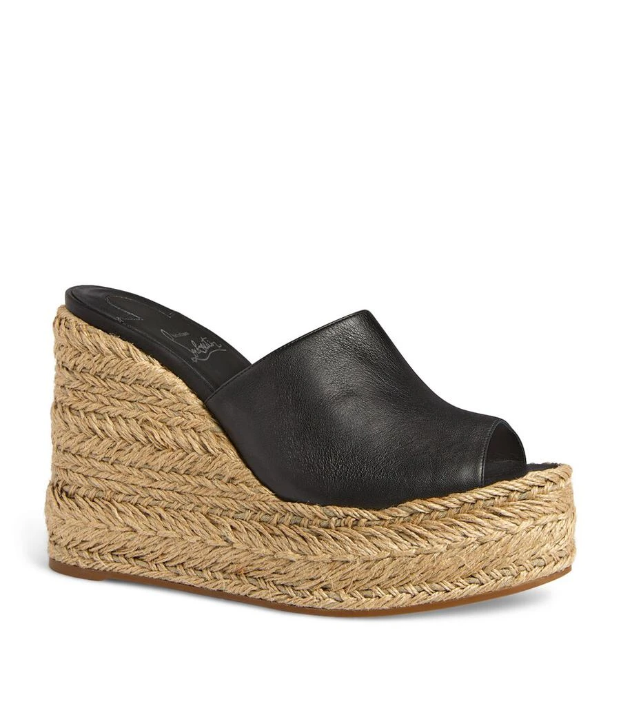 Christian Louboutin Ariella Zeppa Leather Wedge Espadrilles 130 5