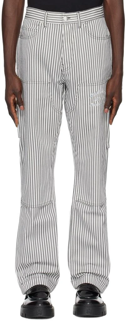 AMIRI Black & White Motors Carpenter Jeans 1