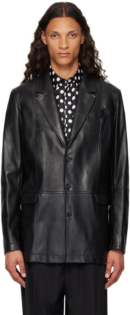 モスキーノ　Moschino ブラック　ジャケット　L Moschino Leather Jacket, Size M