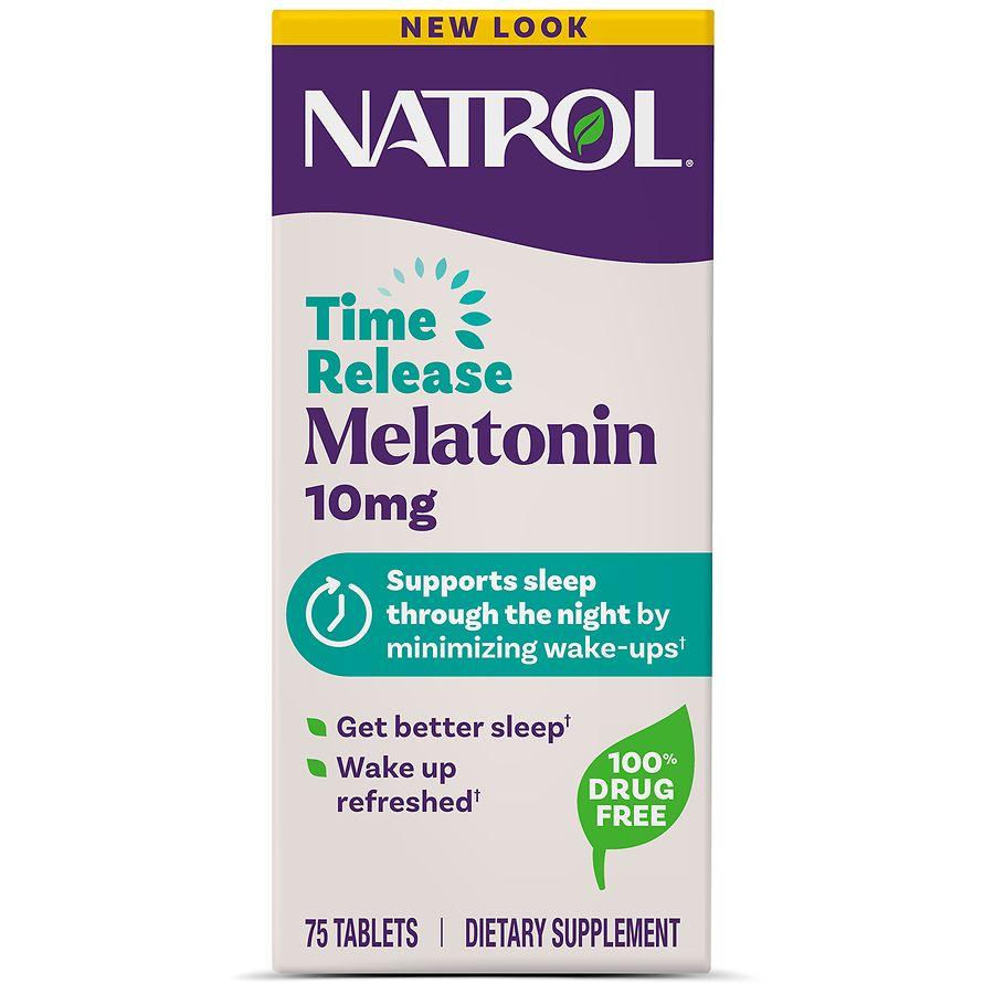 Natrol 10mg Melatonin Advanced Sleep Aid Tablets with Vitamin B6 Unflavored