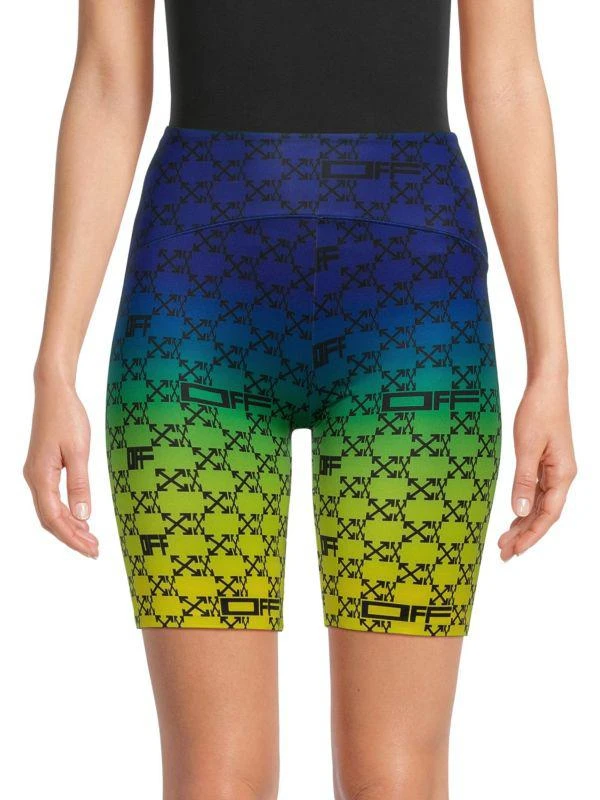Off-White OmbrÃ© Biker Shorts 1