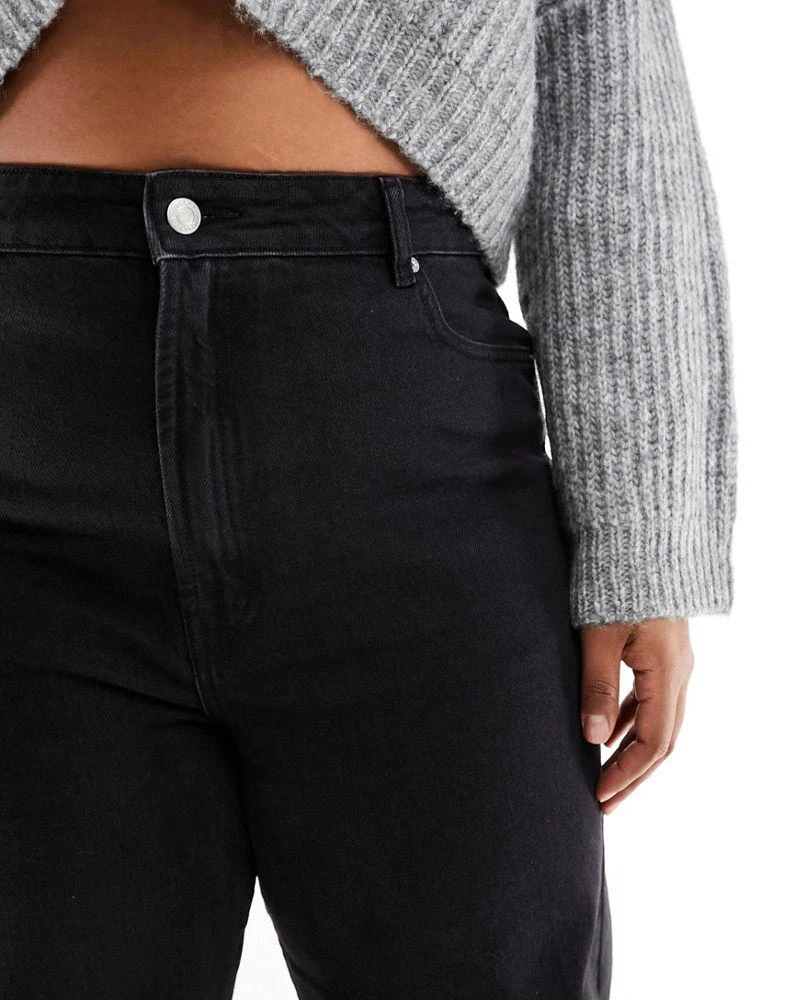 ASOS ASOS DESIGN Curve ankle grazer straight leg jean in black - BLACK 2
