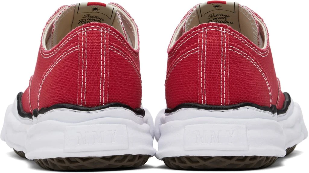 Maison MIHARA YASUHIRO Red Peterson OG Sole Canvas Low-Top Sneakers 2