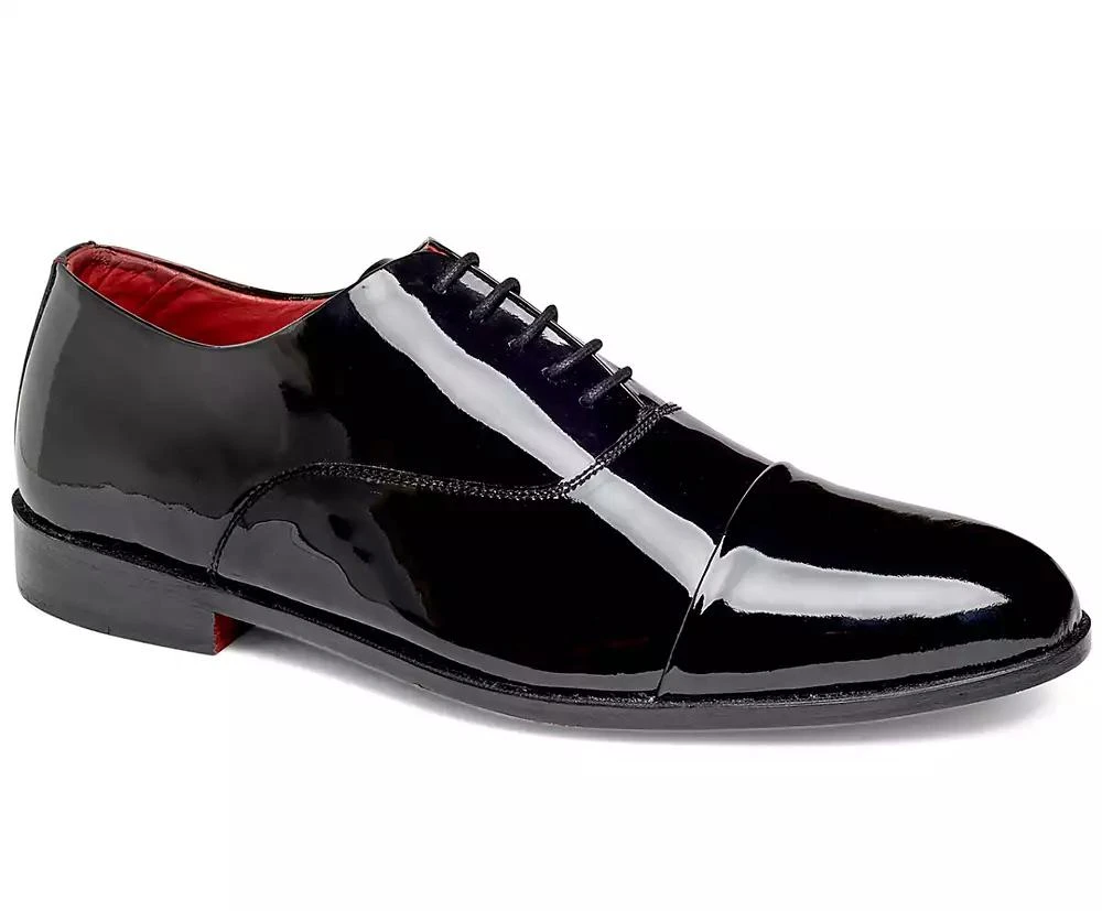 CARLOS by Carlos Santana Men's Tuxedo Cap-Toe Oxford Patent Leather Dress Shoe 1