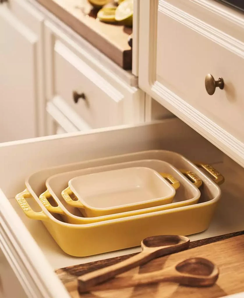 Staub Ceramic 3-Piece Rectangular Baking Dish Set 4