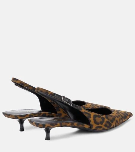 Yves Saint Laurent Cherish 30 leopard-print slingback pumps 3