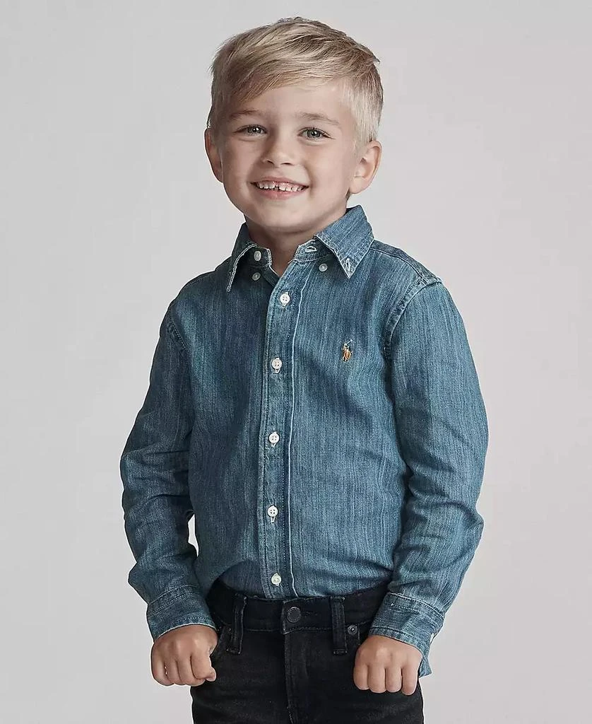 Ralph Lauren Toddler and Little Boys Cotton Chambray Shirt 1