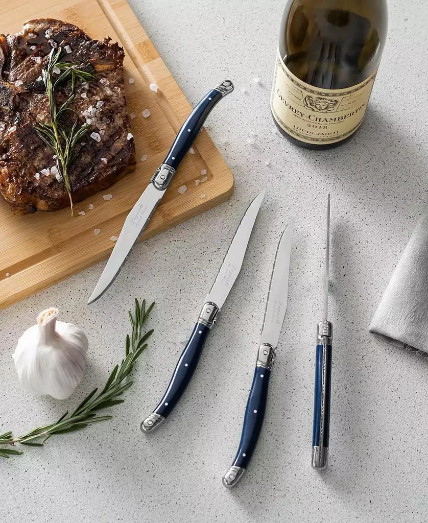 French Home Laguiole Connoisseur 4-Piece Steak Knife Set with Handles 4