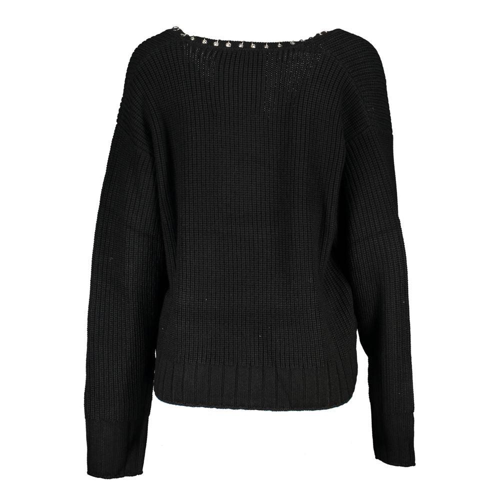 PATRIZIA Elegant Long Sleeved V-Neck Sweater with Chic Women's Details