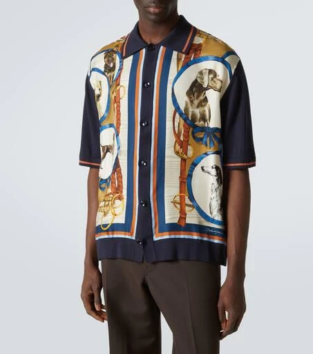 Dolce 
Gabbana Printed silk and cotton bowling shirt 3