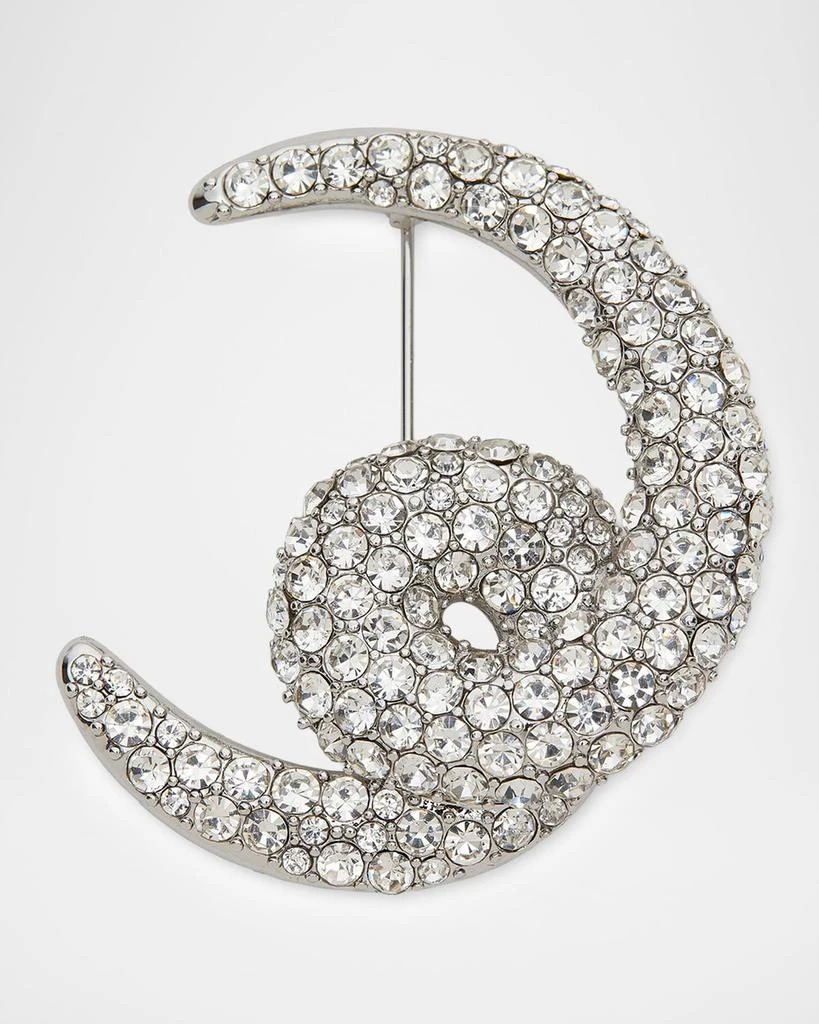 Lele Sadoughi Crystal Loop-De-Loop Pave Brooch