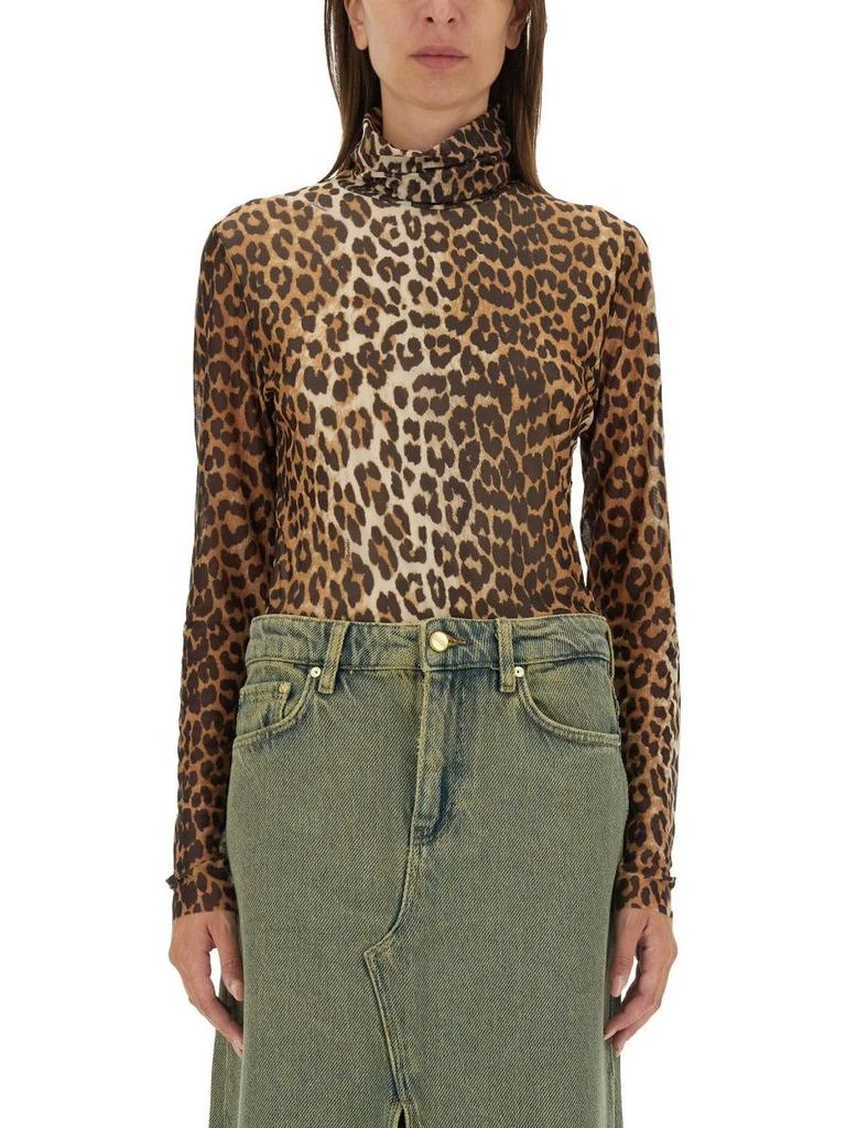 Ganni Ganni Leopard Print Top 2