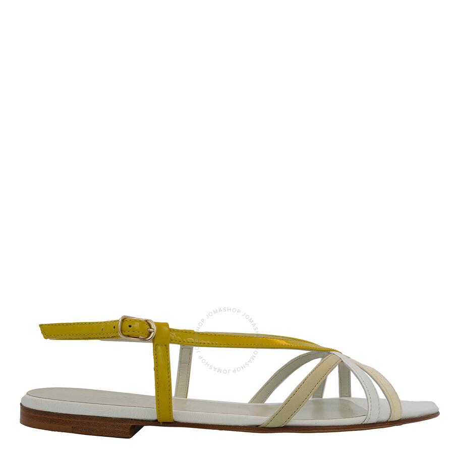 MICHEL VIVIEN Ladies Decca Leather Flat Sandals