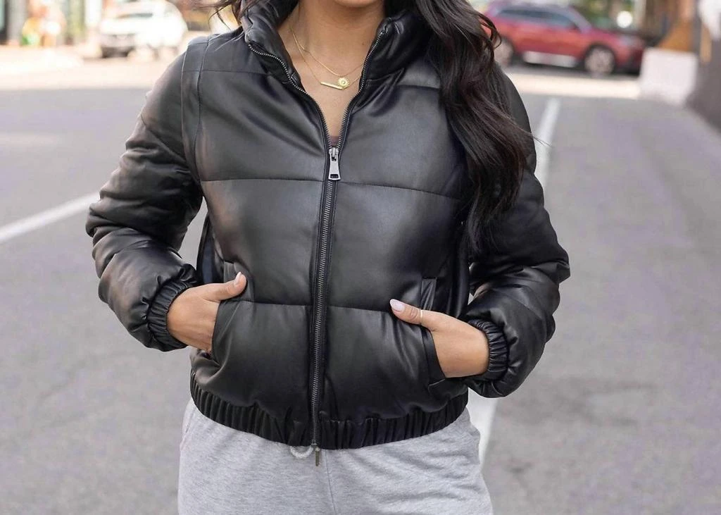 Grace and Lace Grace And Lace - Butter Faux Leather Puffer Vest 5