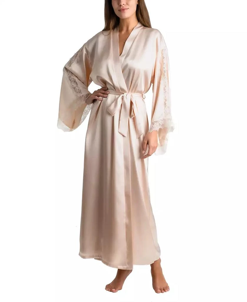 Linea Donatella Women's Luxe Brides Blush Lingerie Long Robe 1